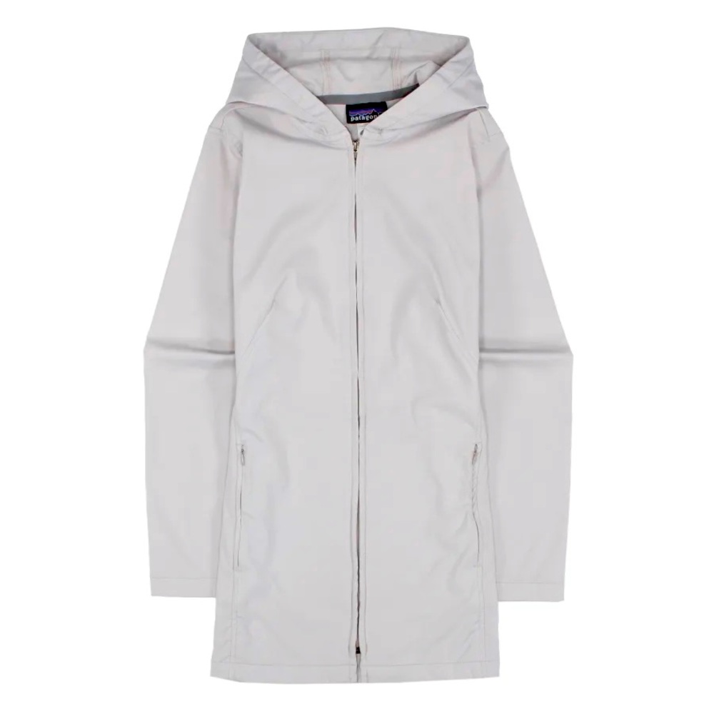 Patagonia Women's Winds Day Jacket Beige Organic Cotton Coat Hooded Size 6
